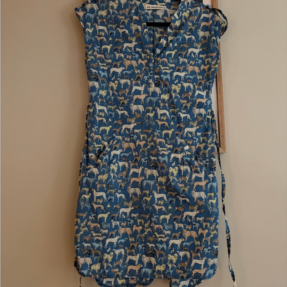 Blue Animal Print Dress